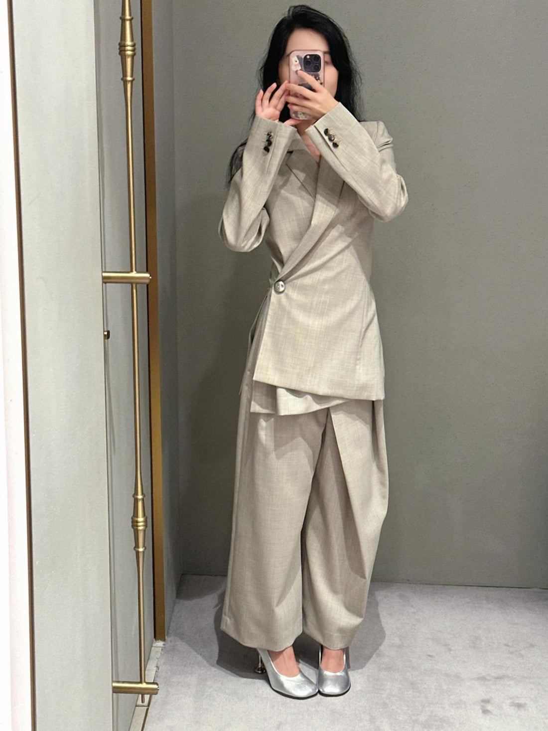 Loewe Women's Fall And Winter Luxury Wool Blazer Suit Fashion Trend Temperament Elegant Button Jacket Straight Casual Pants Suit Set #81622