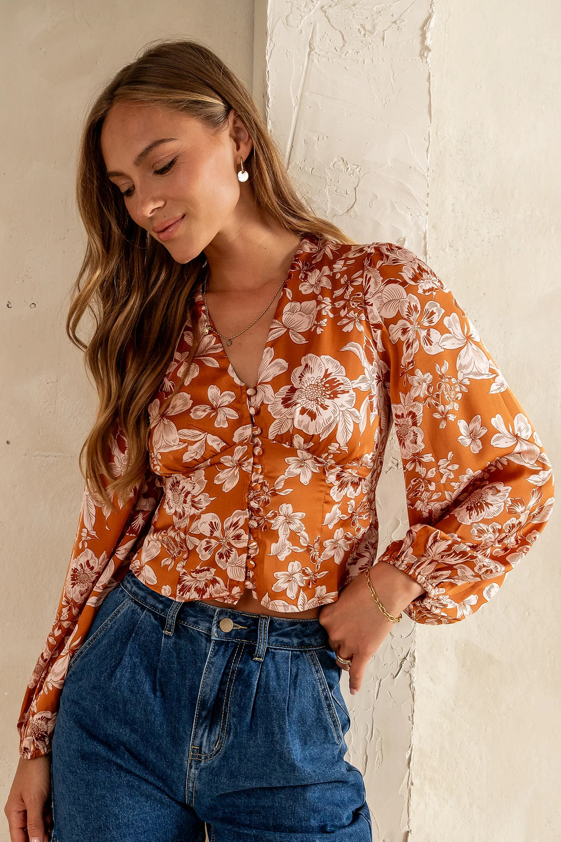 Lily Button Front Blouse