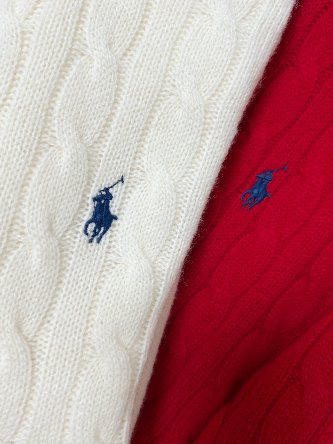 Ralph Lauren Cable-Knit Cotton Quarter Zip Jumper Women #375944
