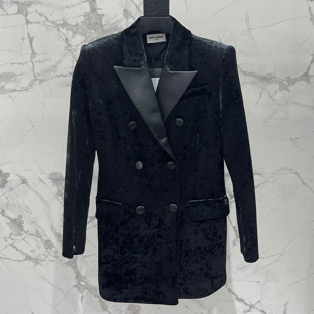 Saint Laurent Women's Velvet Blazer #333904