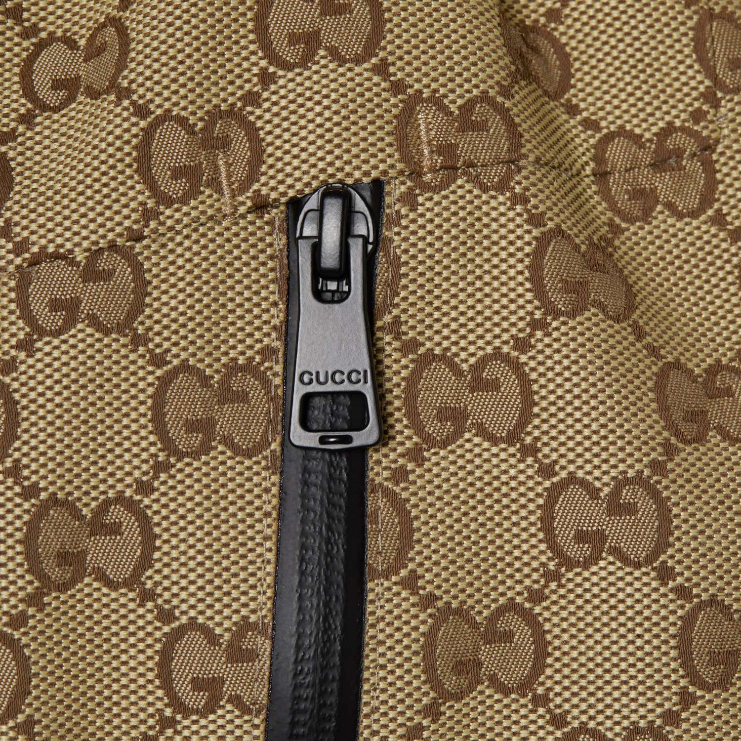Gucci Women's Classic Jacquard Khaki Overalls Trousers Beige and Dark Brown Gucci Altitude GG Jersey Jacquard Trousers #332468