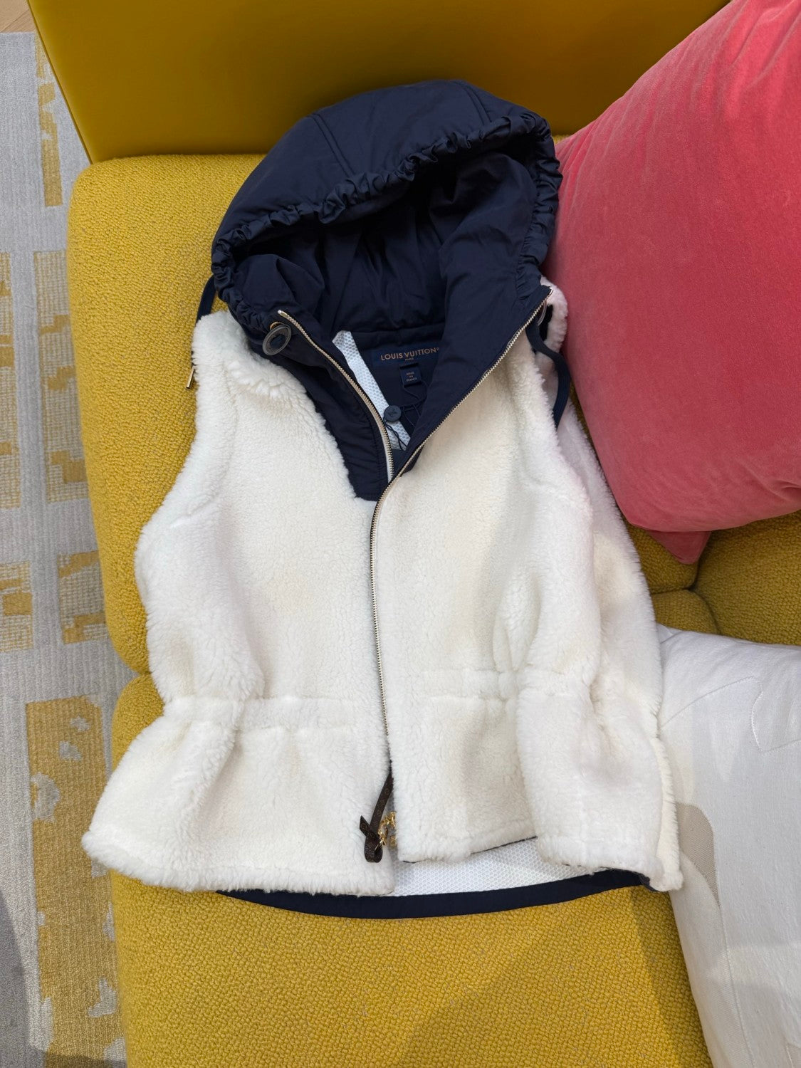 Louis Vuitton Ski Plush Hooded Vest #334345