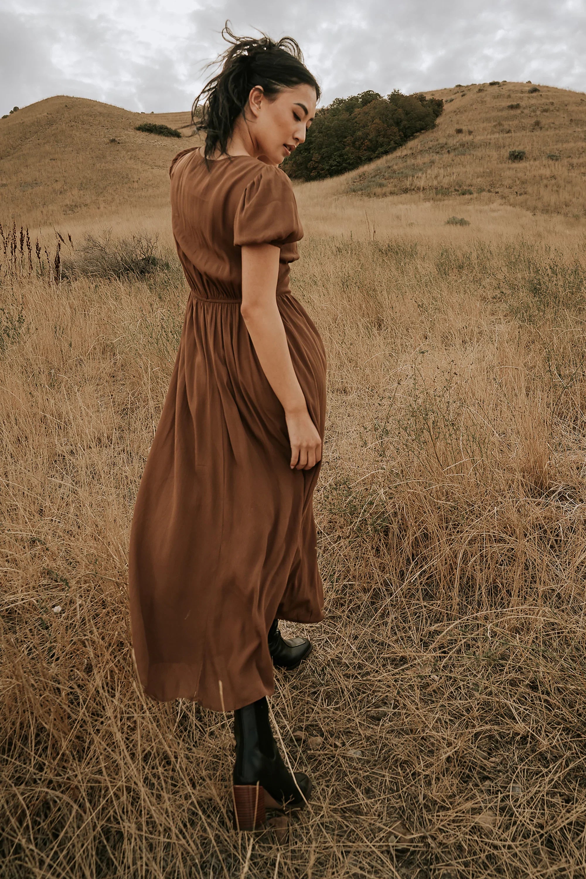 Kaydence Maxi Dress in Brown