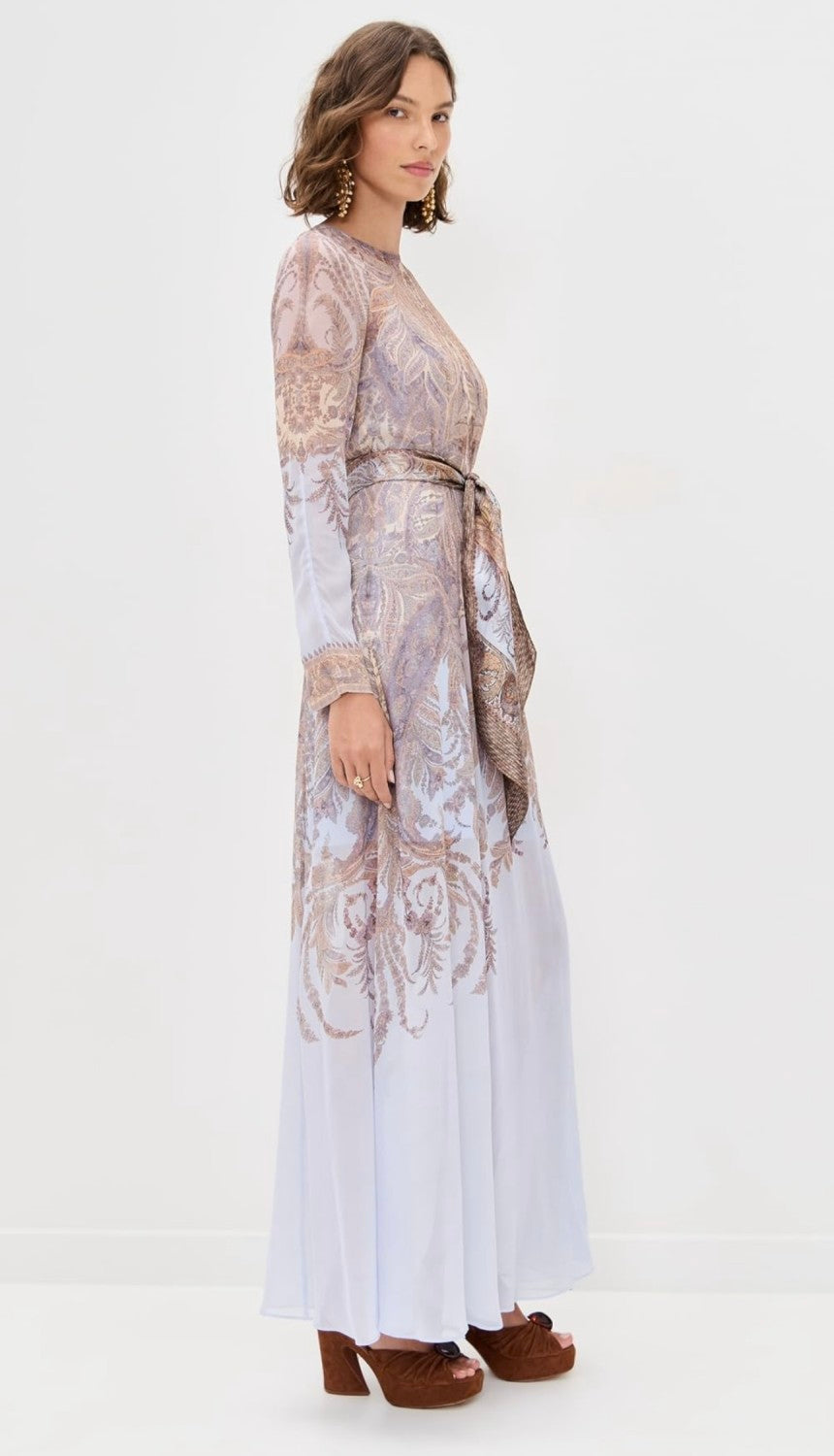 Zimmermann Hypnotic Sheath Dress Lilac Paisley #327394