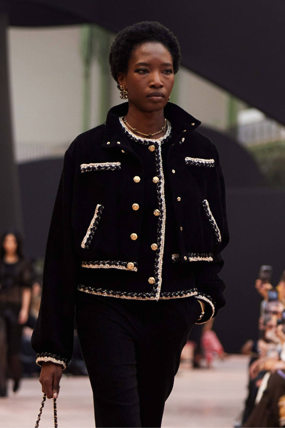 Chanel Women's 25K Single Breasted Long Sleeve Crew Neck Jacket #333467