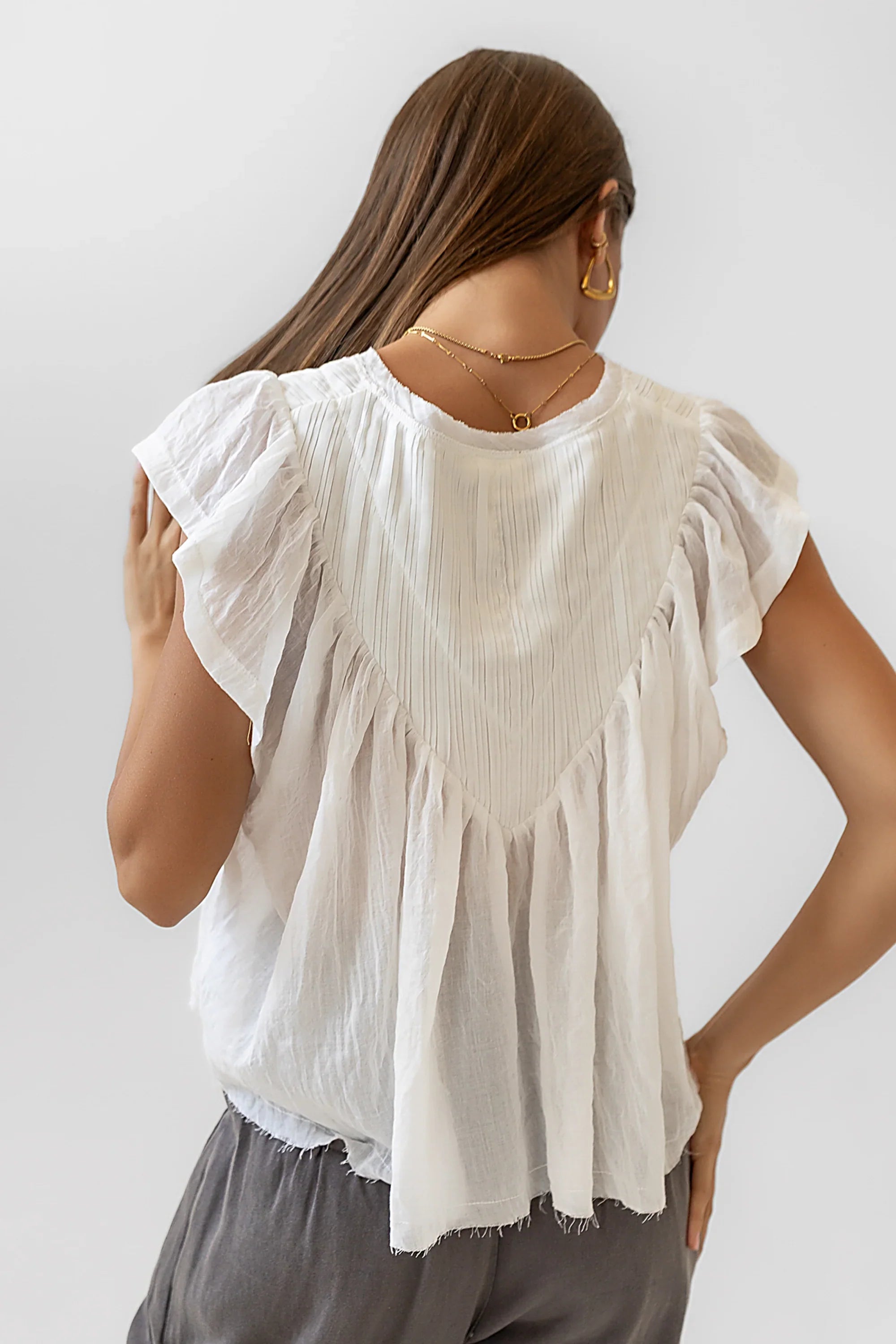 Leia Blouse in Cream