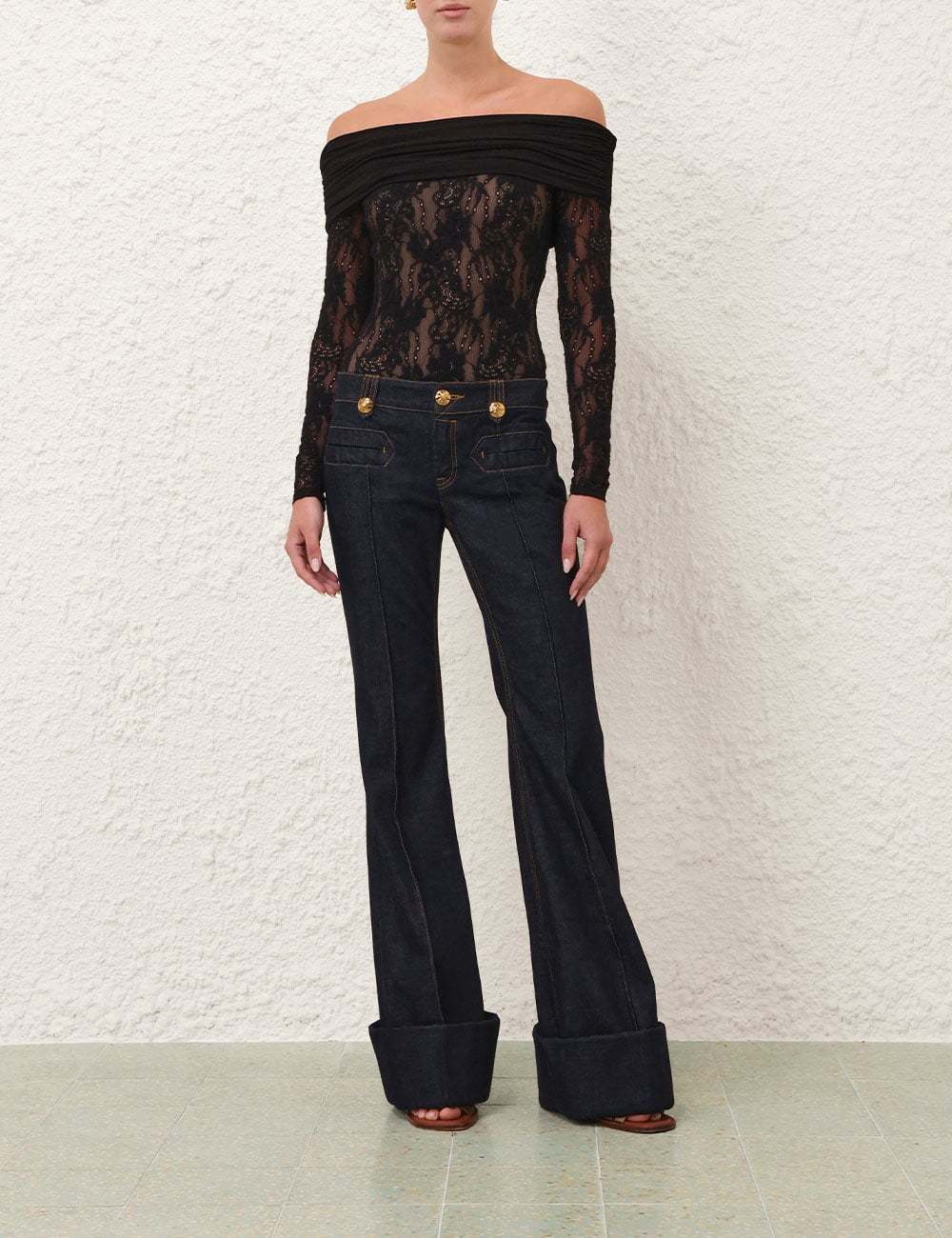 Zimmermann Rebellion Draped Bodysuit #337254