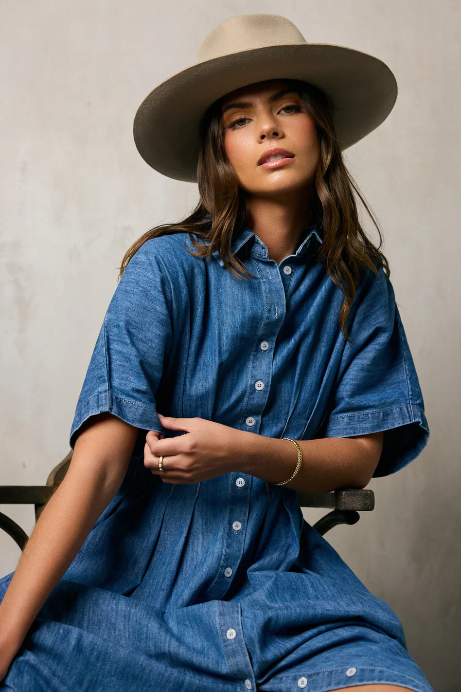 Kolby Button Front Maxi Dress