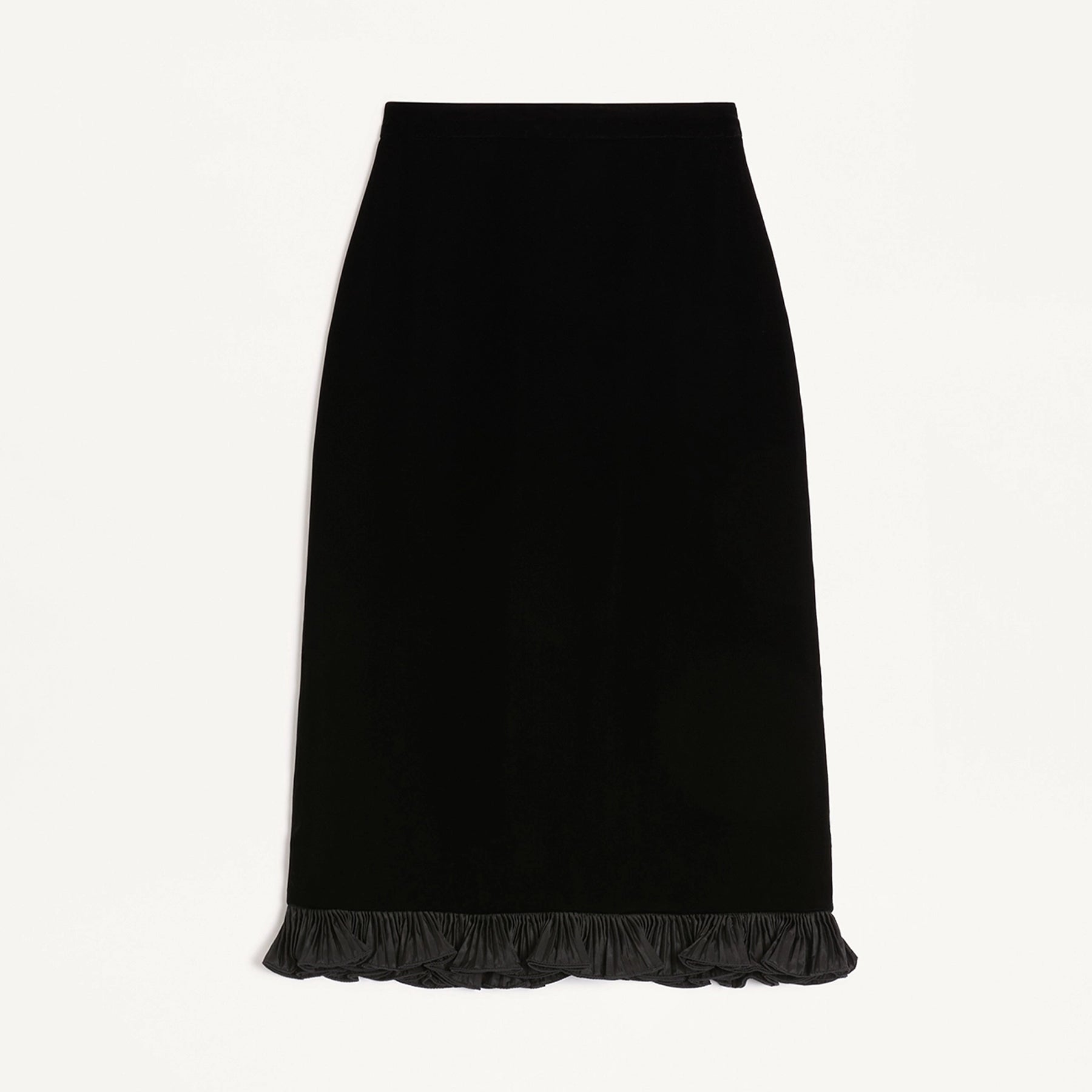 Valentino Women's Autumn Velvet Black Shirt Bow Jacket Slim Elegant Temperament Fashion Half-body Skirt Set Suit Ngvp #2633