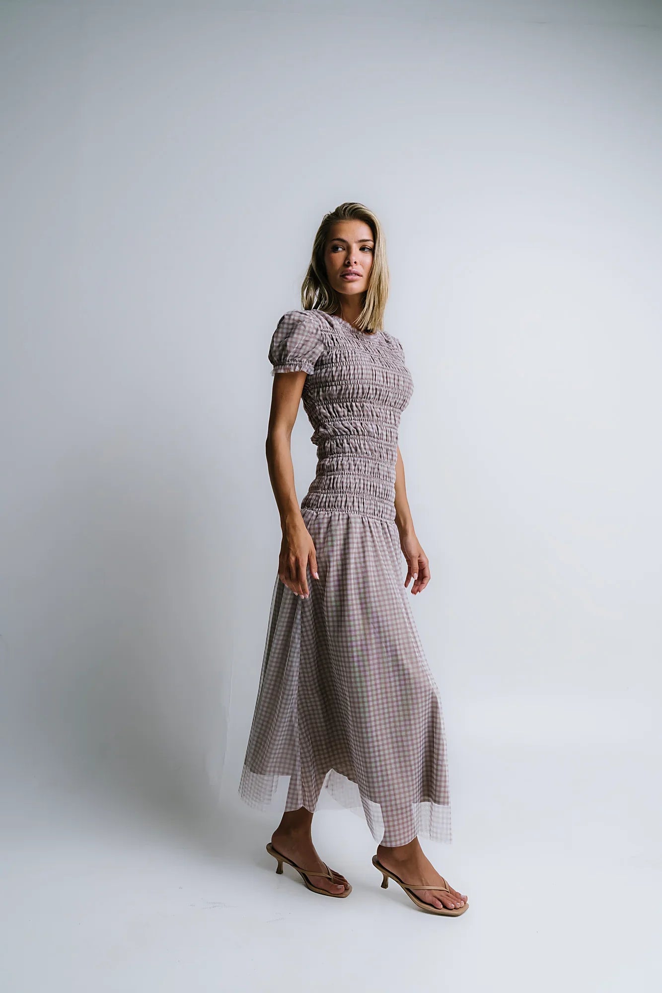 Daisy Gingham Maxi Dress