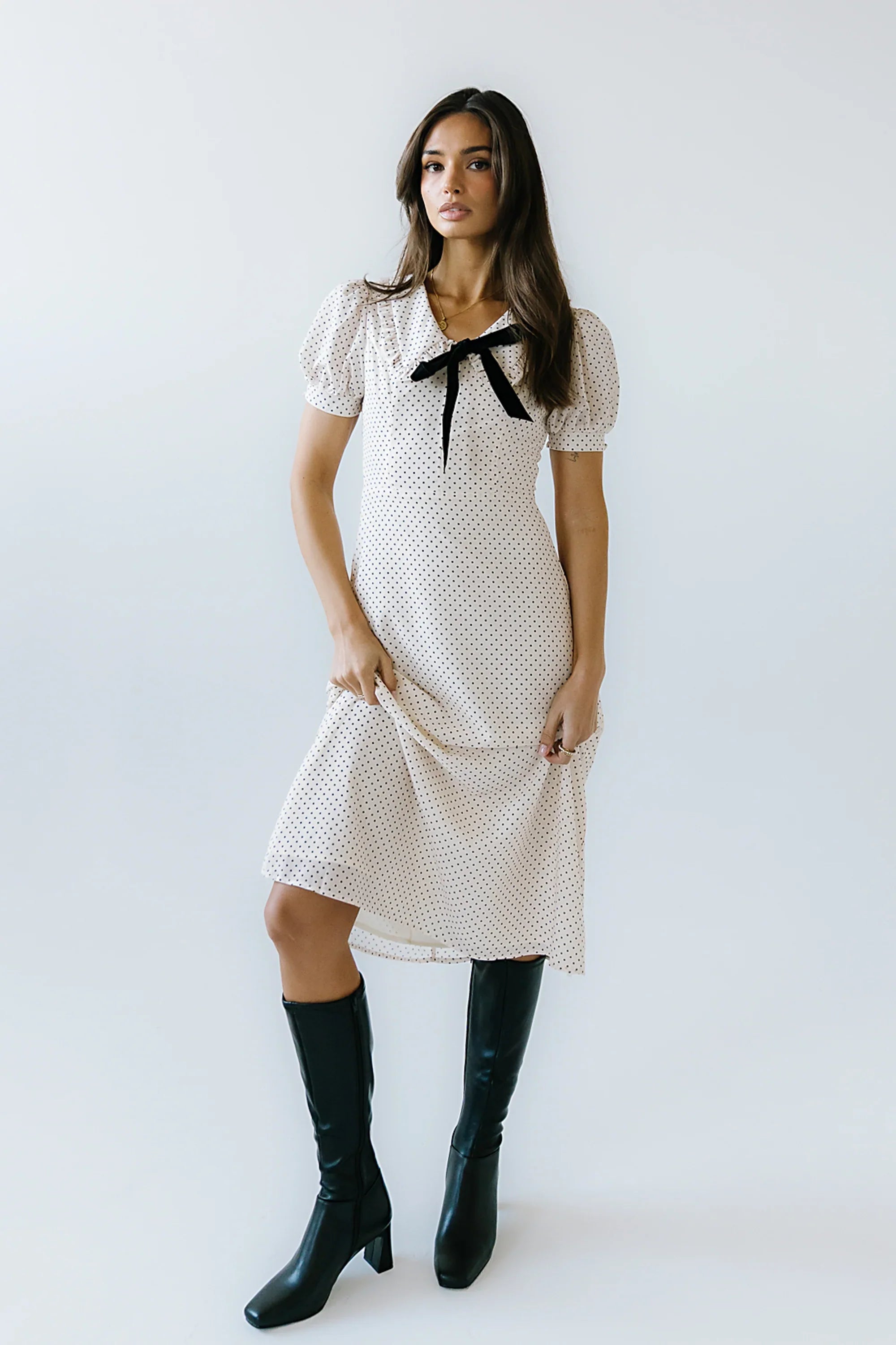Chloe Polka Dot Midi Dress