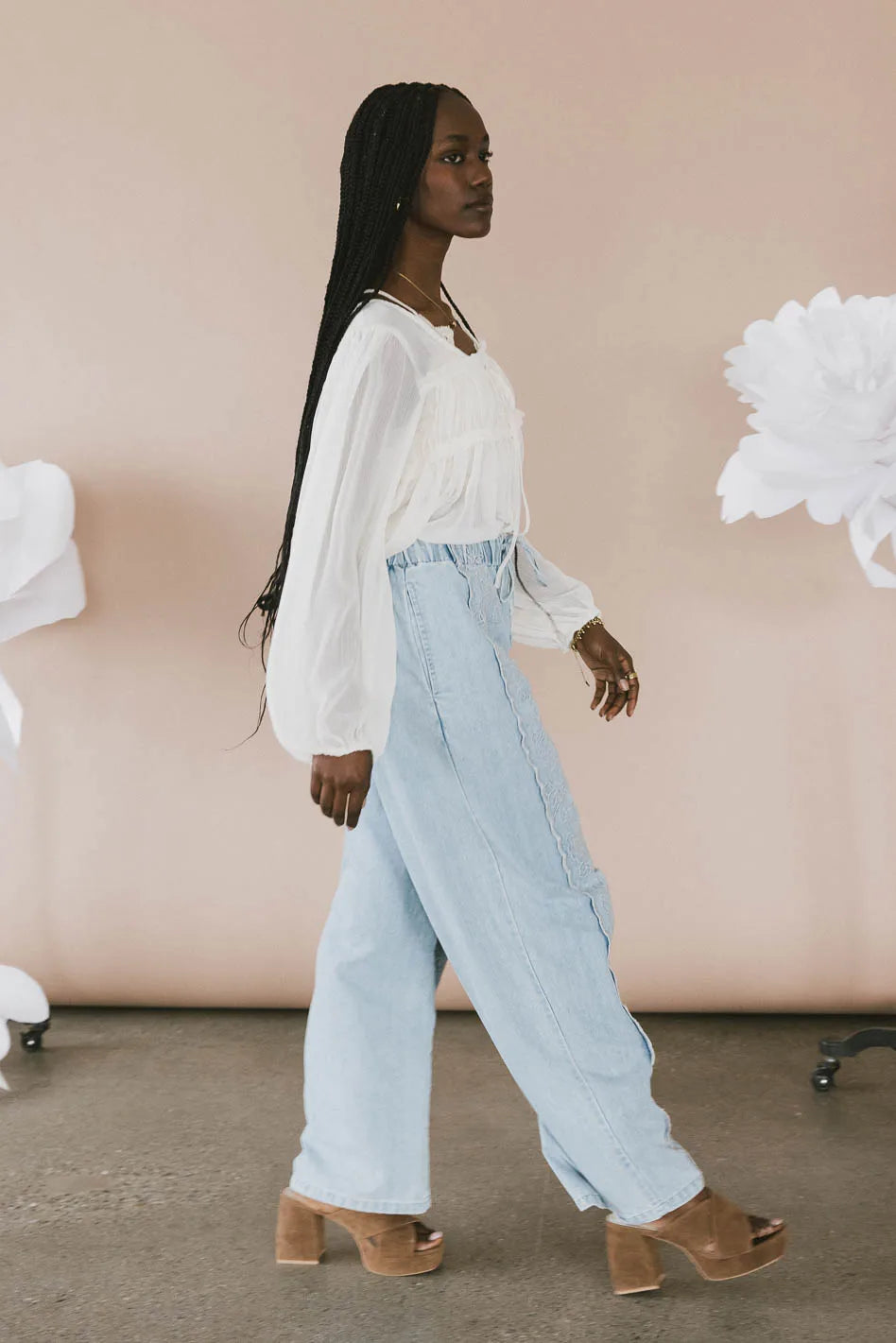Frankie Sheer Peplum Blouse