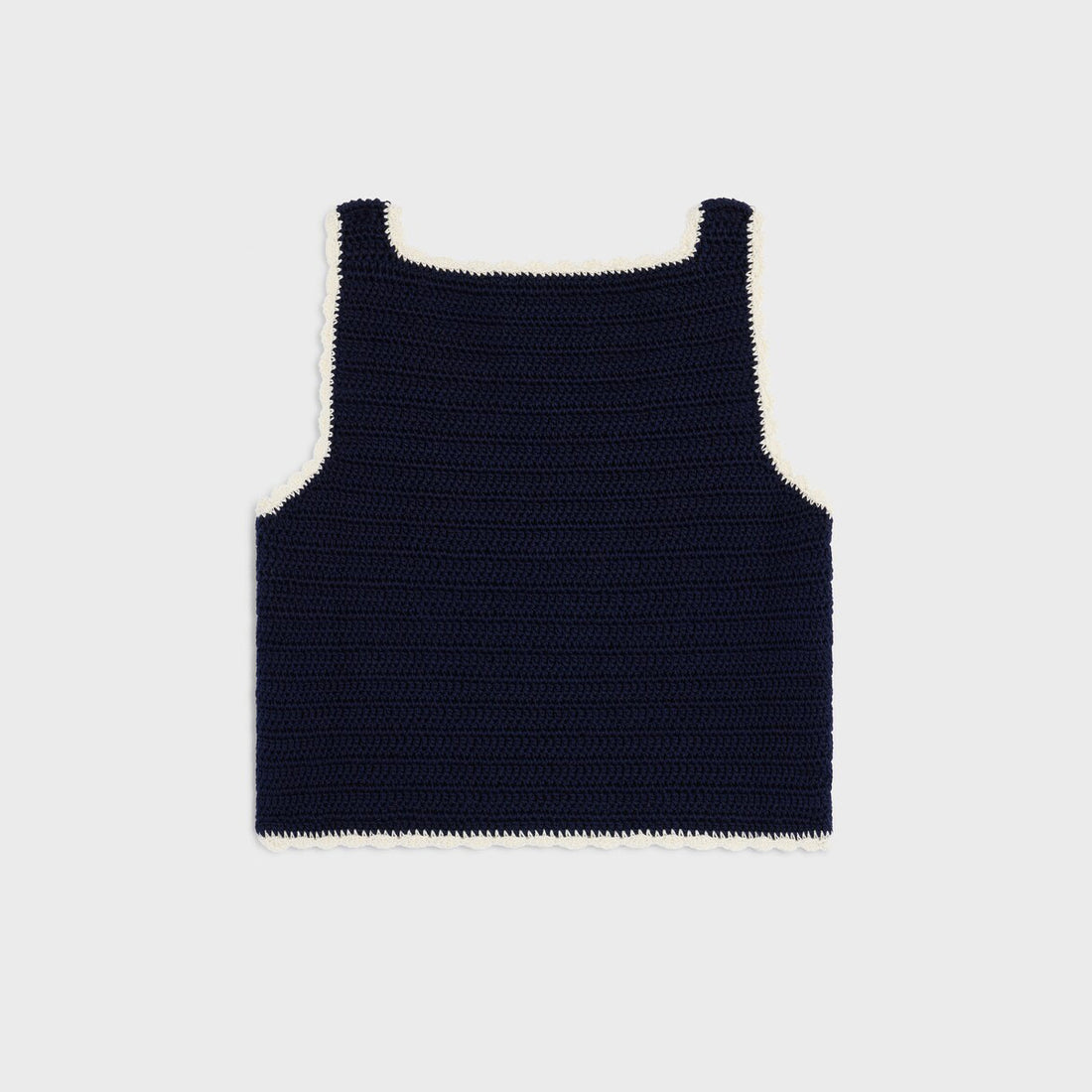 Celine Women's Summer Fashion Casual Square Neck Sleeveless Handmade Crochet Vest #79293