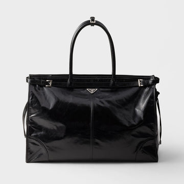 PRADA Black Prada Bonnie Leather Tote Bag #381312