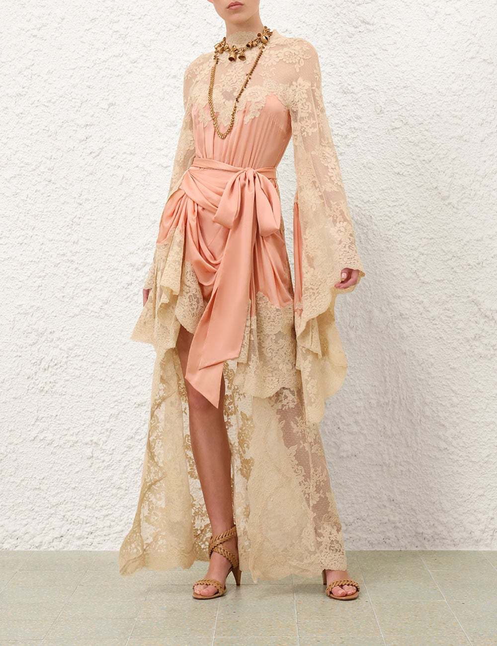 Zimmermann Hypnotic Satin Drape Dress #335820