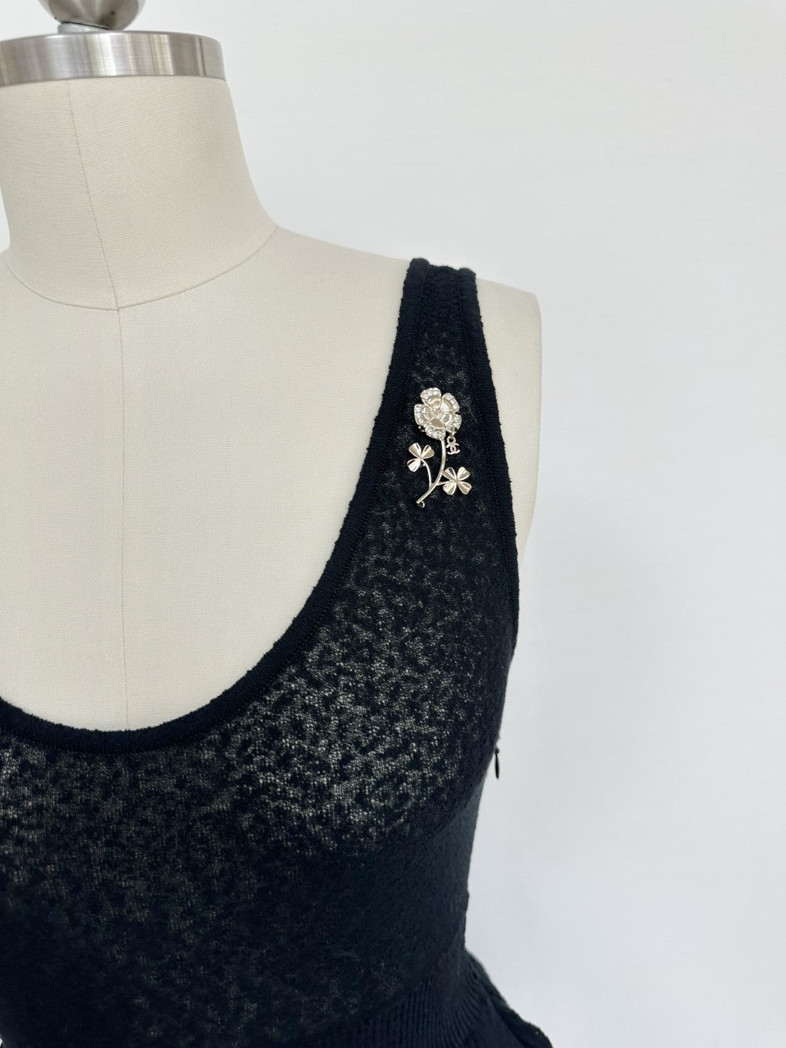 Chanel Women's Spring/Summer Cotton Crew Neck Sleeveless Tank Knit Tiered Dress Dresses Ngvp #2332