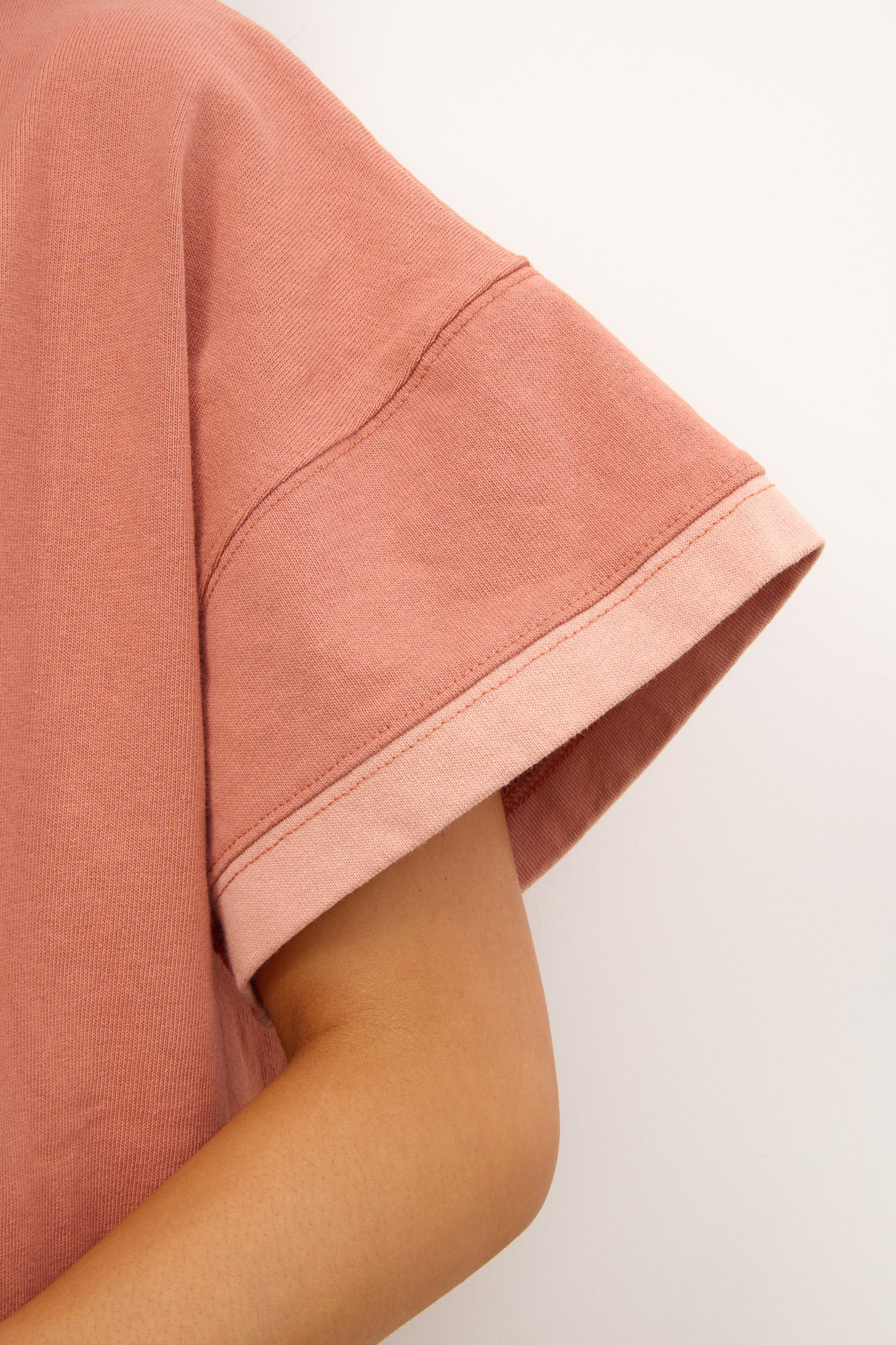 Jace Contrast Tee in Clay