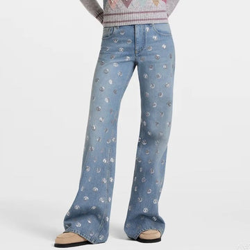 Louis Vuitton Signature Sequin Boot-cut Jeans #334461