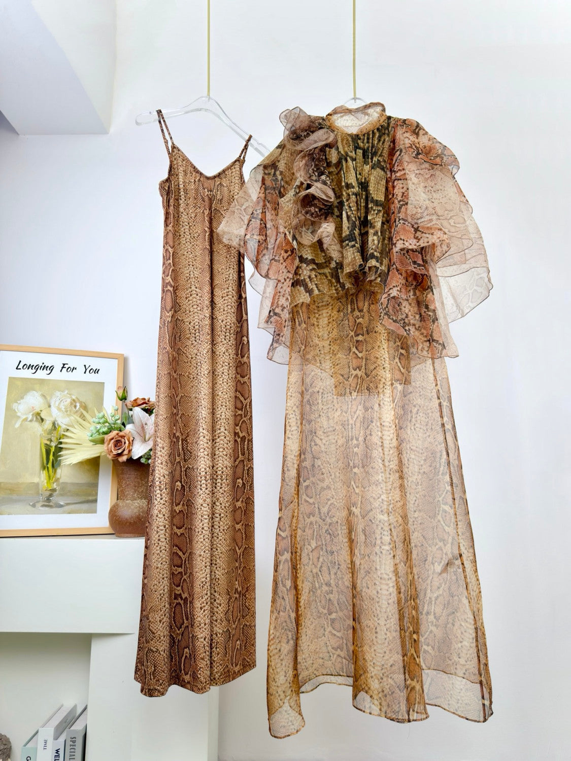 Zimmermann Women's Memento Billow Dress Spliced Snake #333479