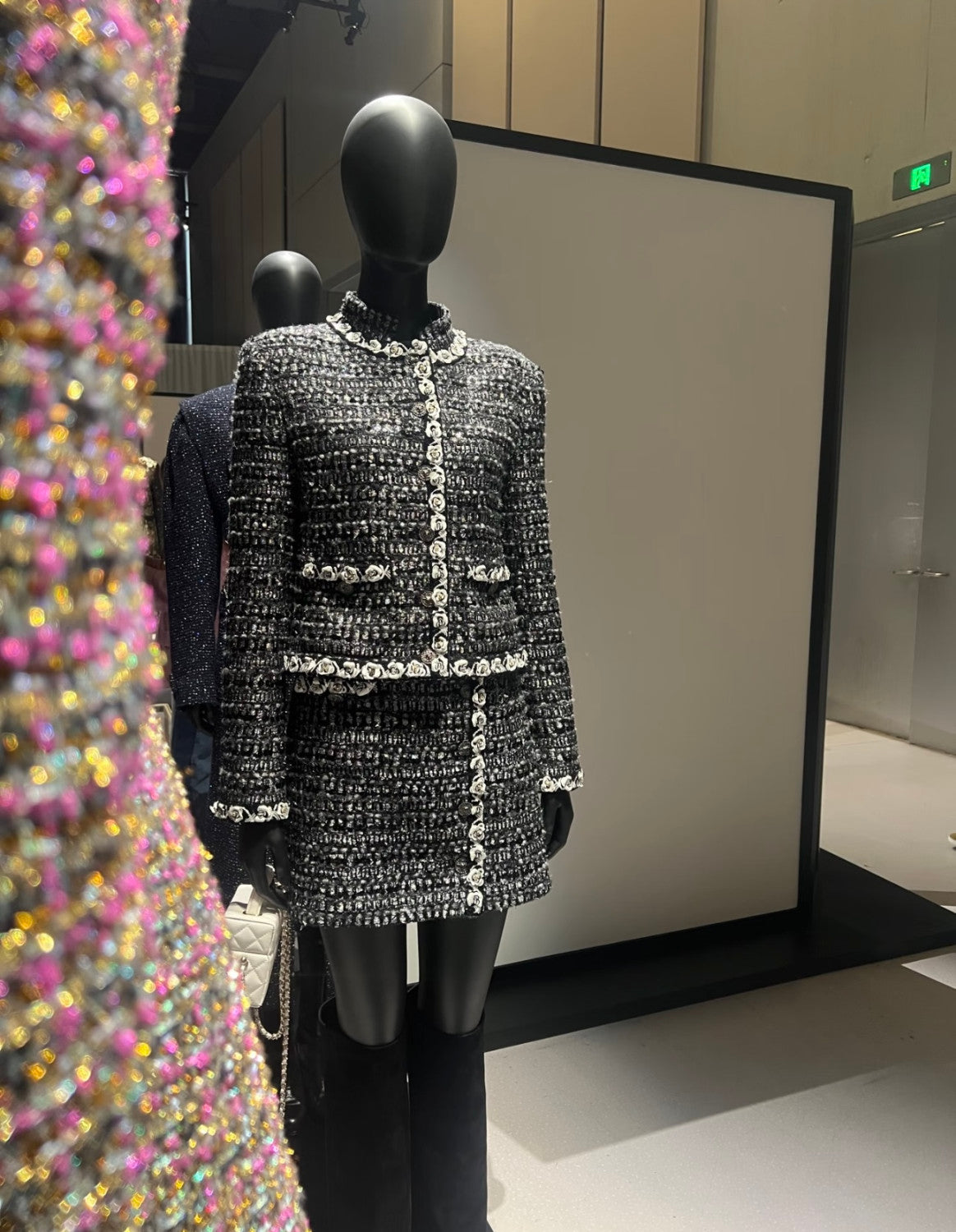 Chanel Women's Soft Tweed Sequined Flower Jacket #334955
