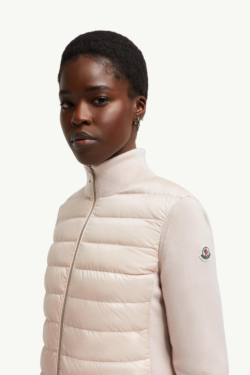 Moncler Cardigan Women's Ski Solid Color Snow Mountain Stand Collar Wool Goose Down Down Jacket#333081