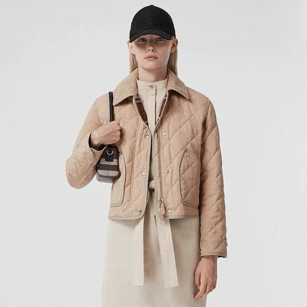 Burberry Women's Fall/Winter Fashion Casual Solid Color Lapel Single Breasted Short Jacket #79197