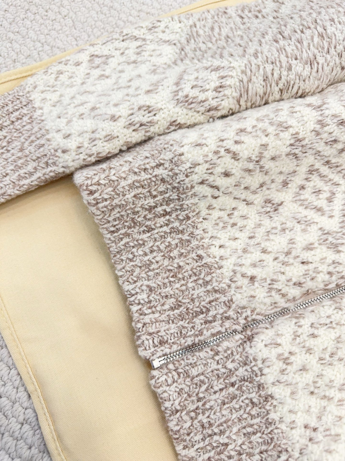 Loro Piana Paroo Bomber Sweater Cashmere White Beige#335464
