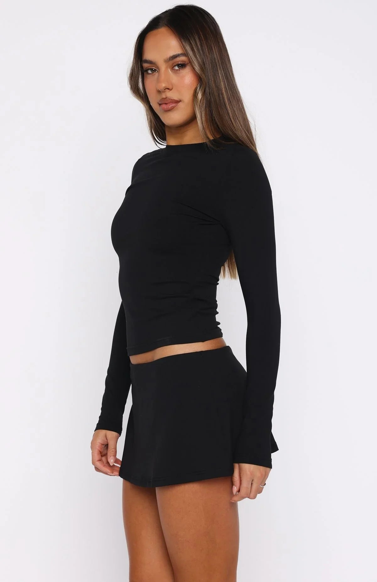 Hard To Please Mini Skort Black