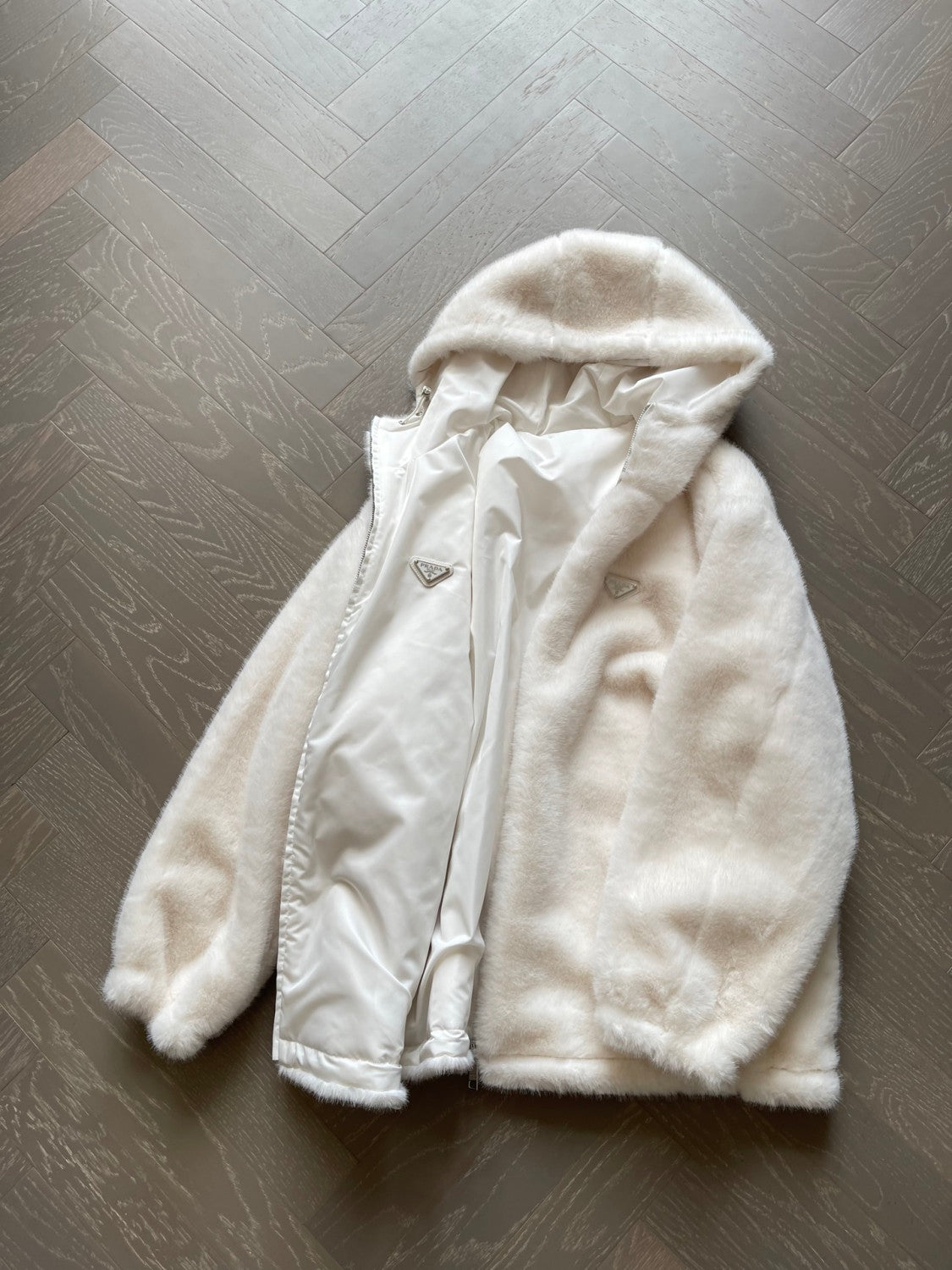 Prada White Reversible Aspen Jacket #336216