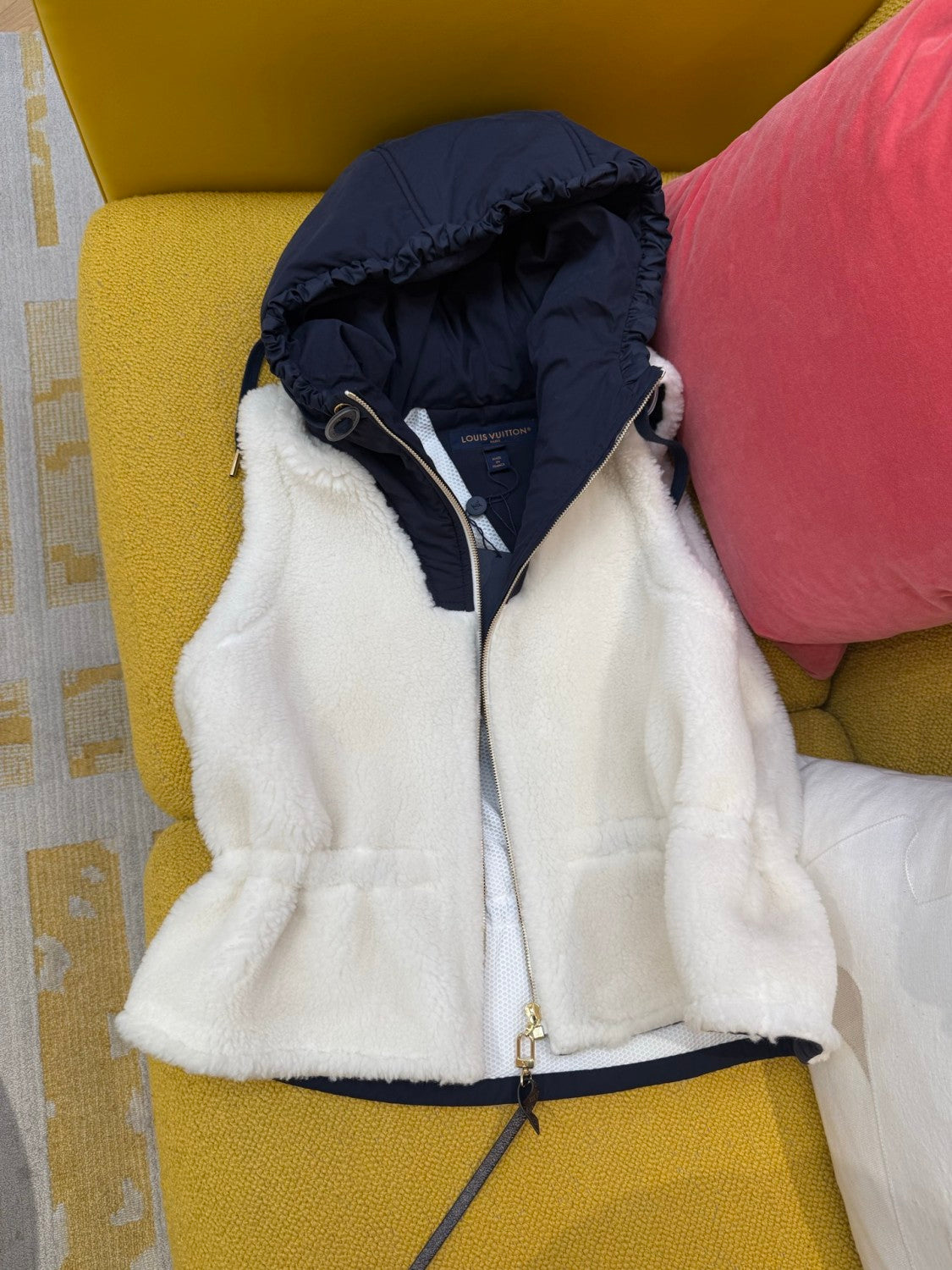 Louis Vuitton Ski Plush Hooded Vest #334345