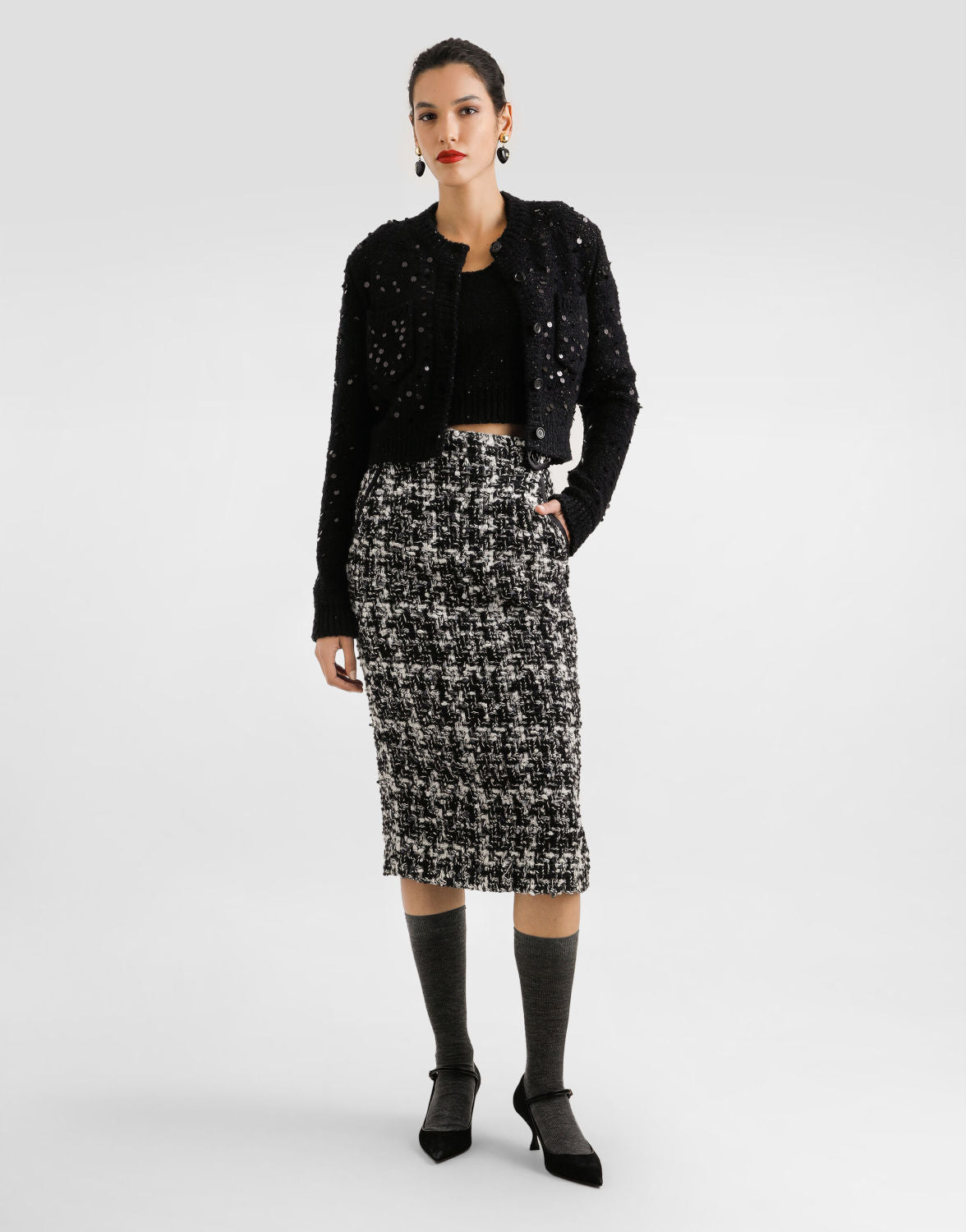 Dolce Gabbana Women's Wool blend Cardigan in Black #333095