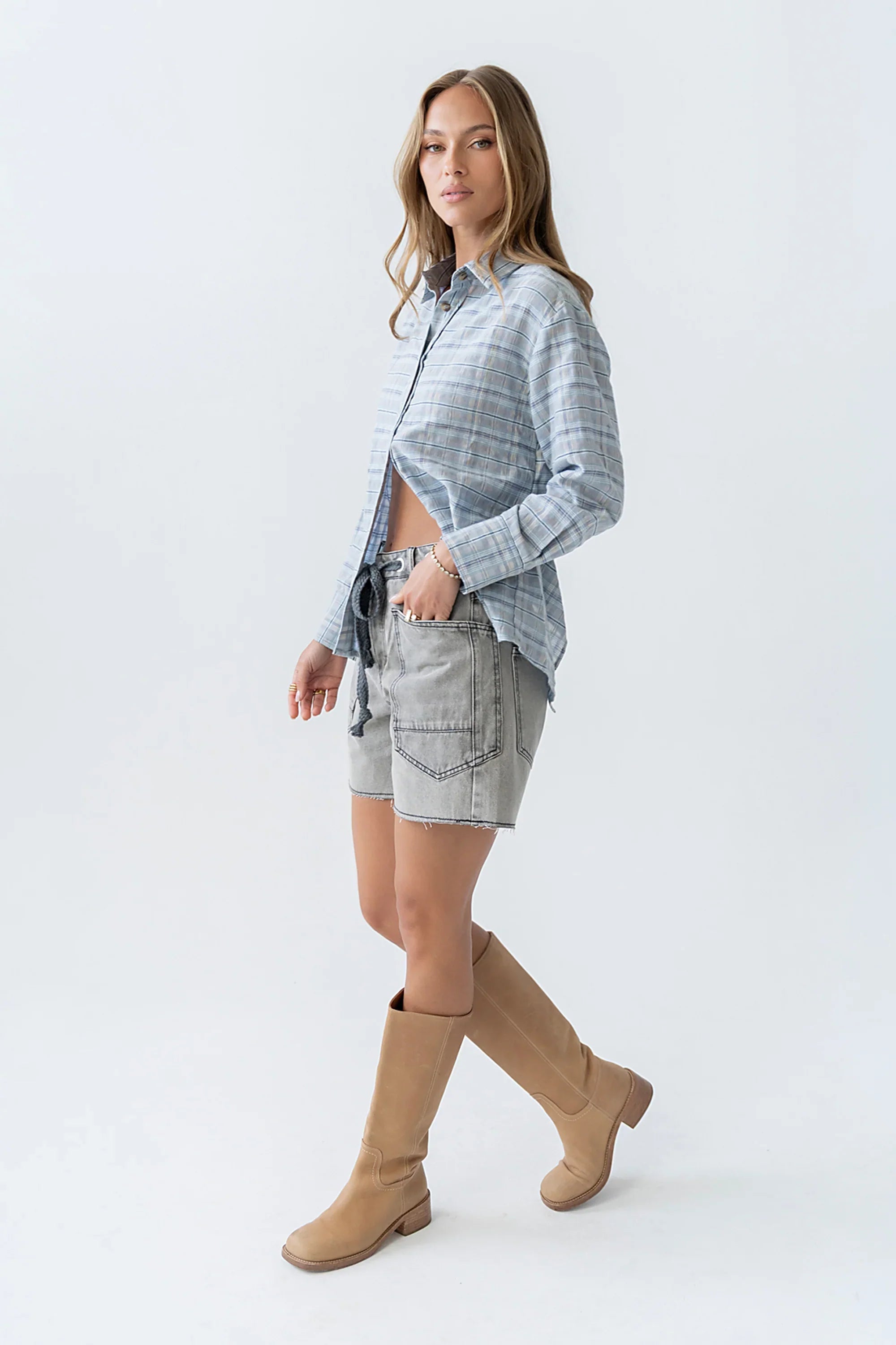 Jodie Plaid Button Up