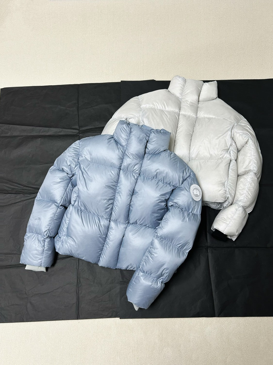 Canada Goose Cypress Cropped Puffer White Label Stand Collar Long Sleeve Glossy Windproof Waterproof Casual Lightweight Short Down Jacket #332228