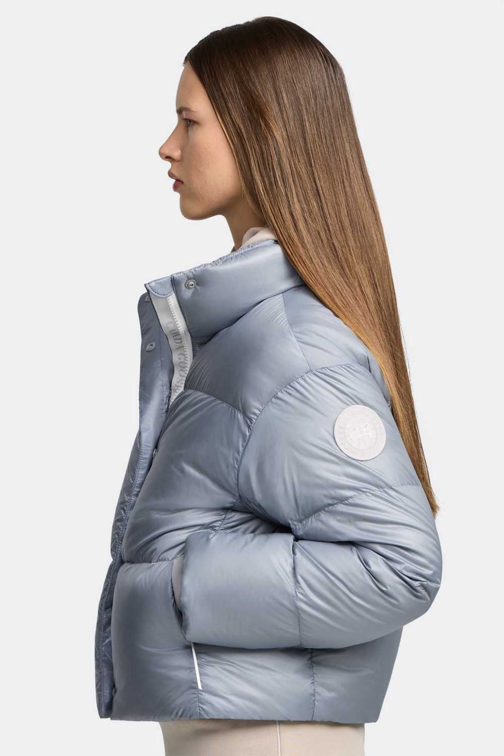 Canada Goose Cypress Cropped Puffer White Label Stand Collar Long Sleeve Glossy Windproof Waterproof Casual Lightweight Short Down Jacket #332228