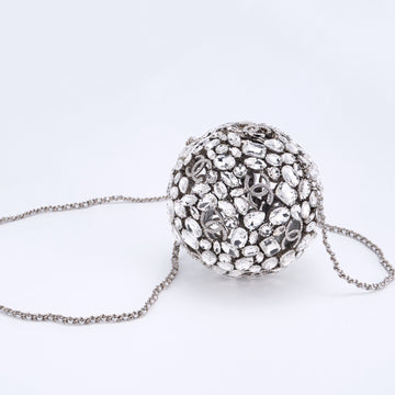 Chanel Women's Crystal Diamond Spherical Chain Single Shoulder Evening Bag Bags #77237
