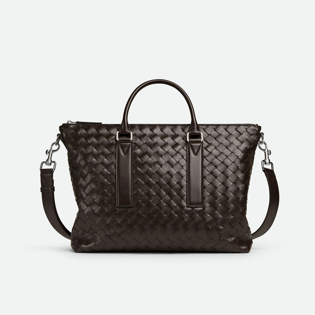 Bottega Veneta Intrecciato Men's Solid Color Adjustable Detachable Shoulder Strap Woven Calfskin Briefcase Handbag Bag Bags #77518