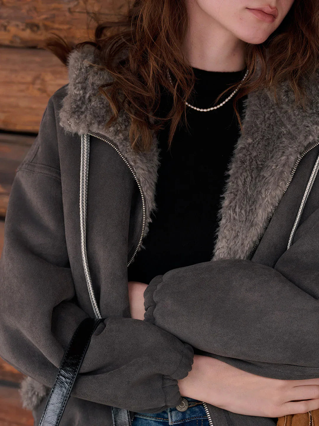 Emberlynn Shearling Short Coat