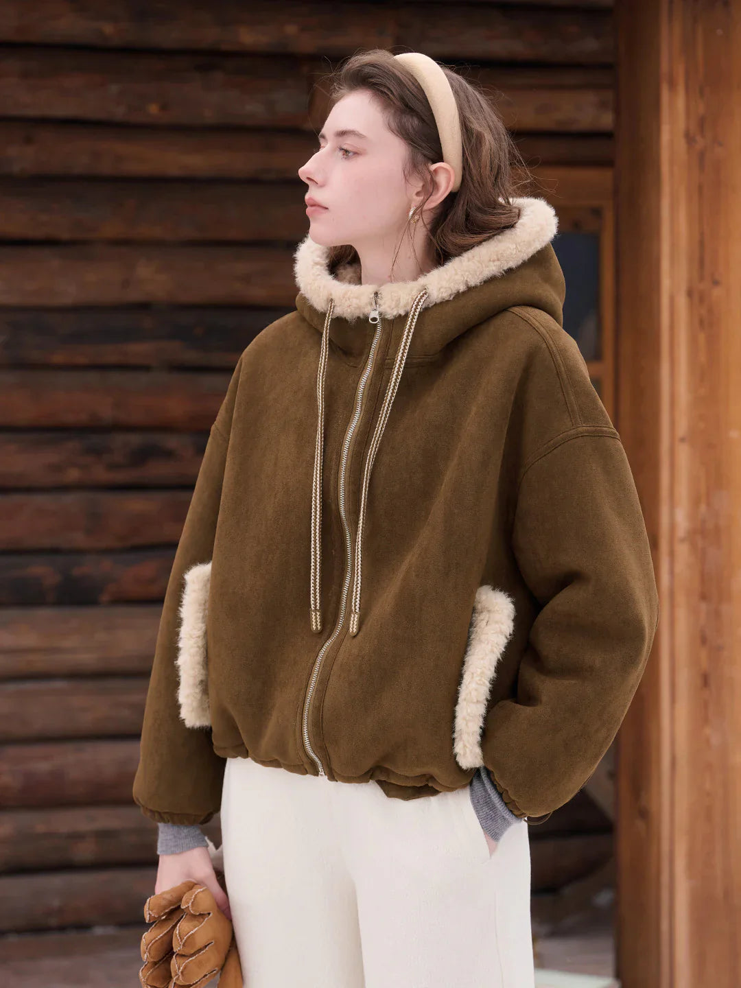 Emberlynn Shearling Short Coat