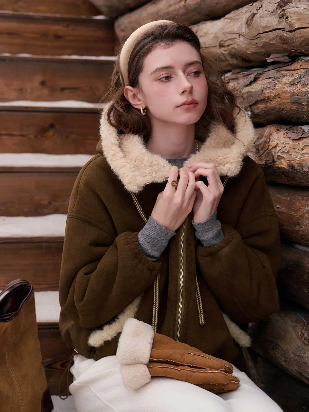 Emberlynn Shearling Short Coat