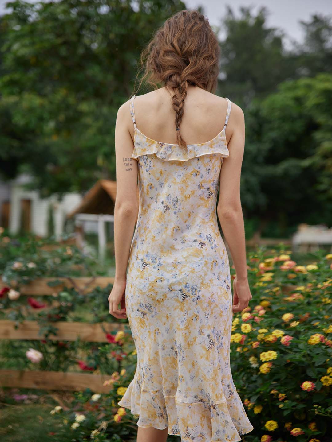 Kama Floral Chiffon Slip Dress