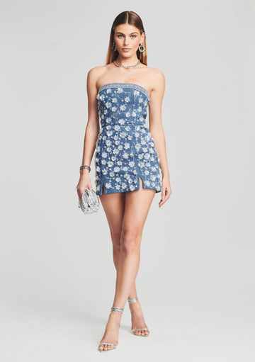 Cordelia Embellished Denim Dress