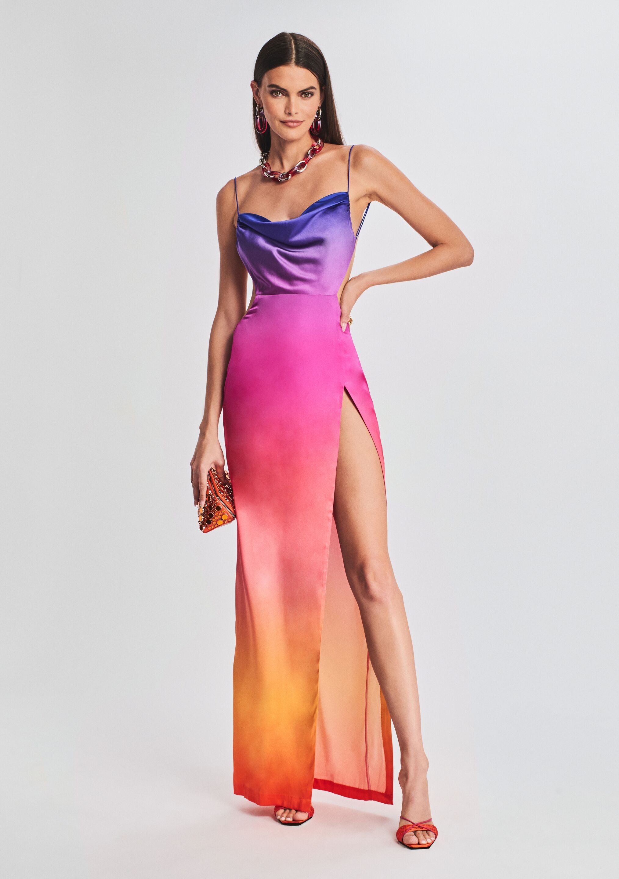 Alyssa Ombre Silk Dress