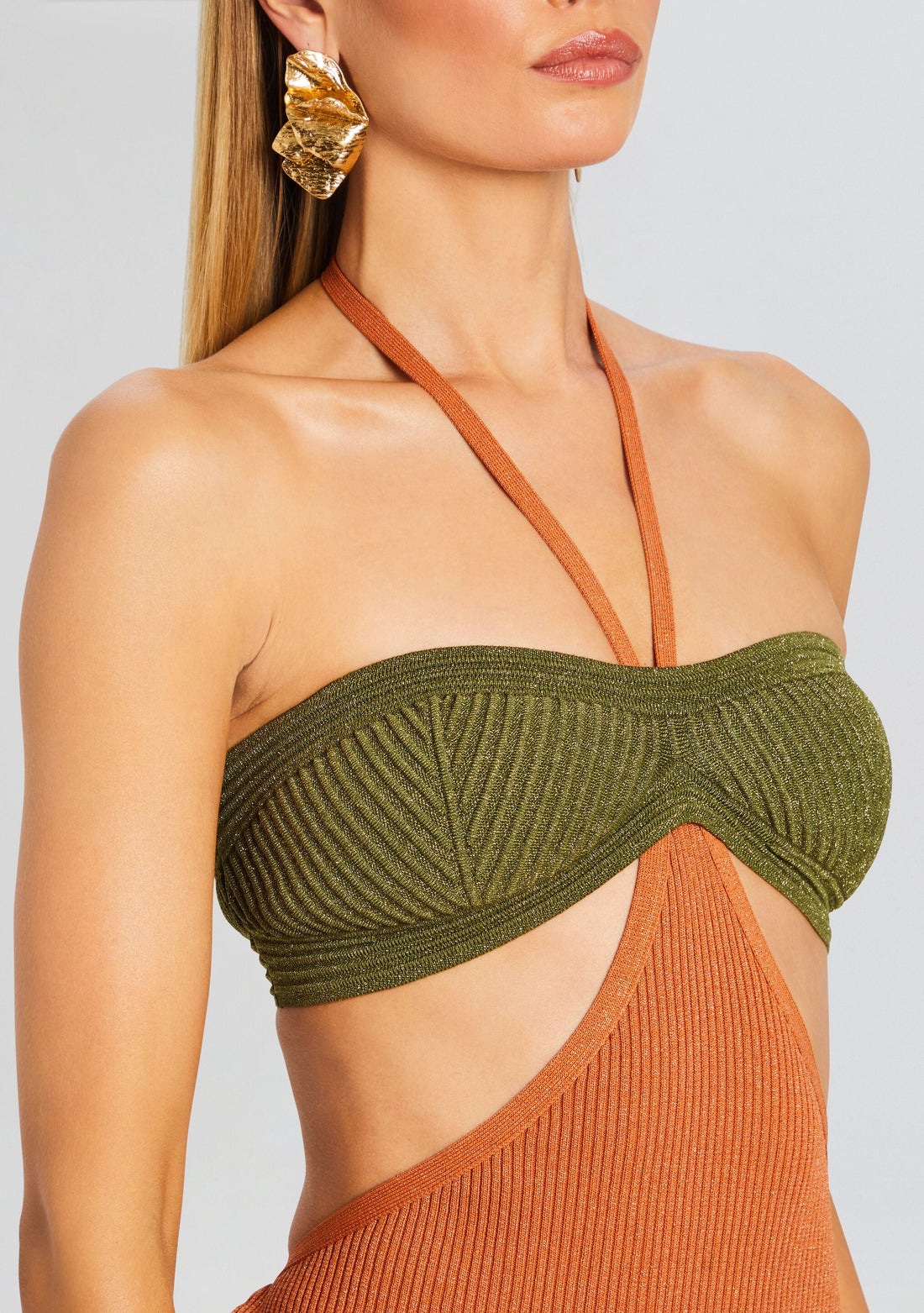 Emmeline Metallic Rib Knit Dress