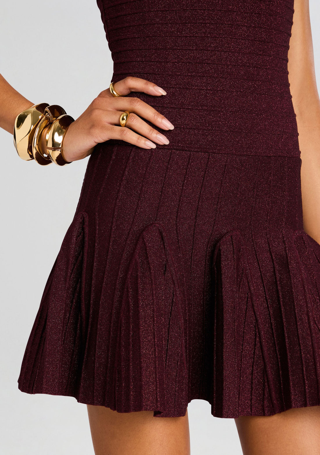 Audrina Metallic Knit Dress