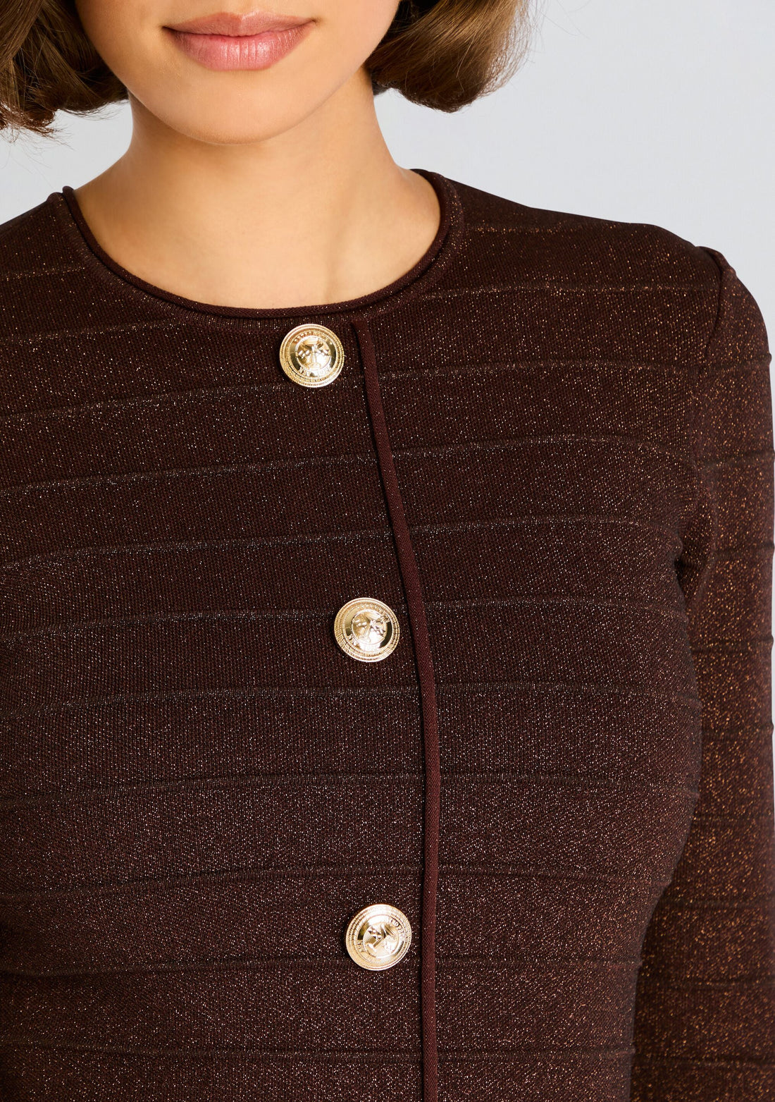 Saylor Metallic Bandage Knit Dress