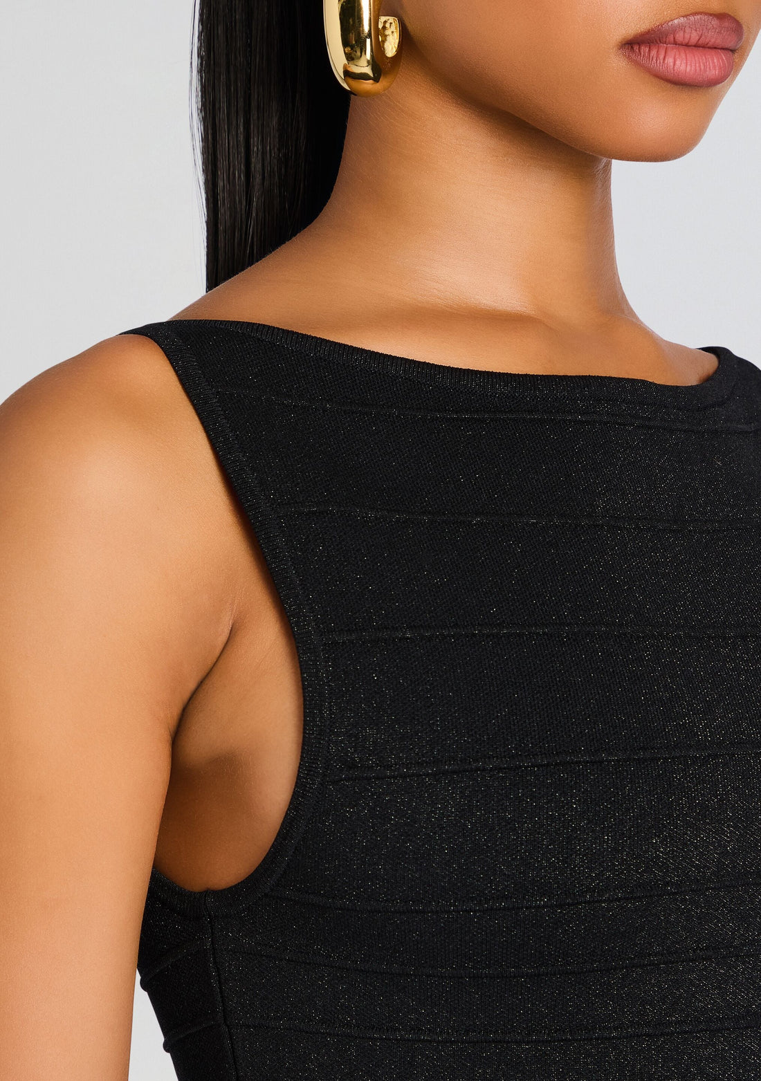 Audrina Metallic Knit Dress