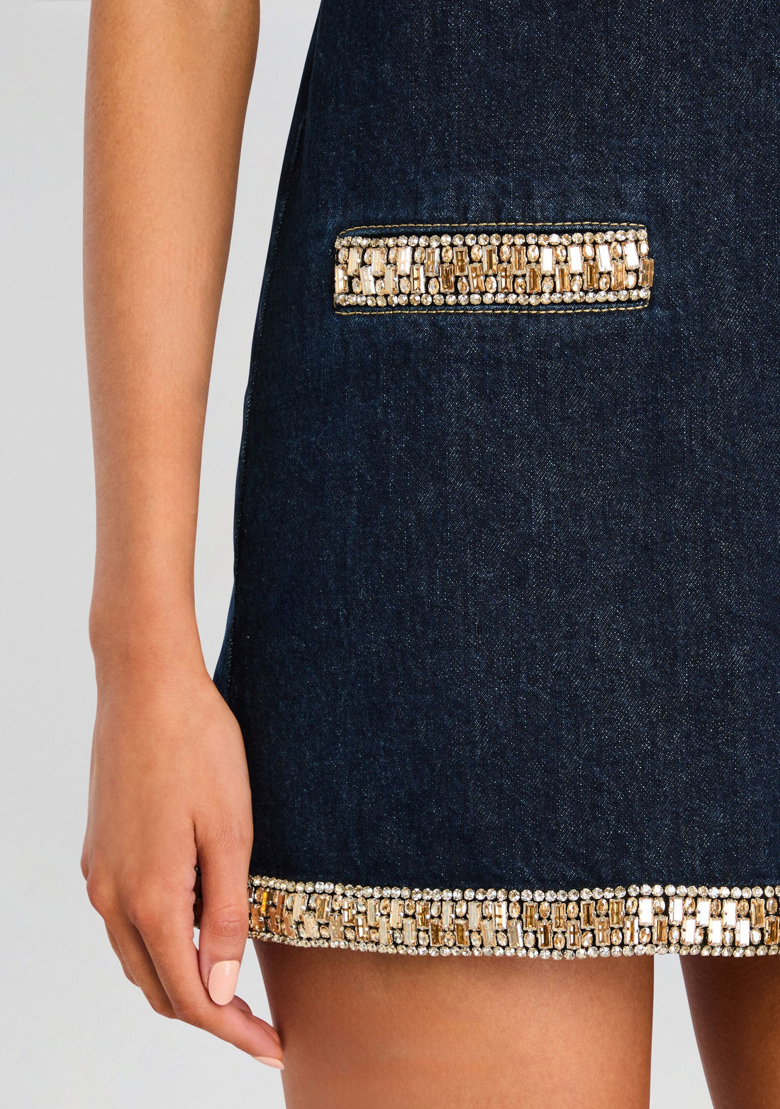 Dorte Denim Embellished Dress