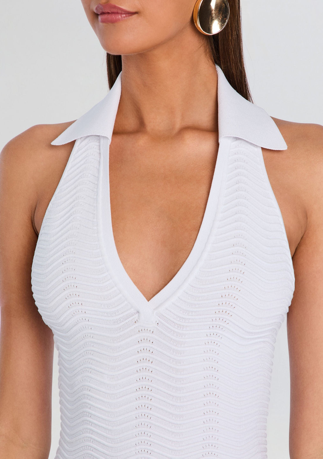 Dorianne Metallic Rib Knit Dress