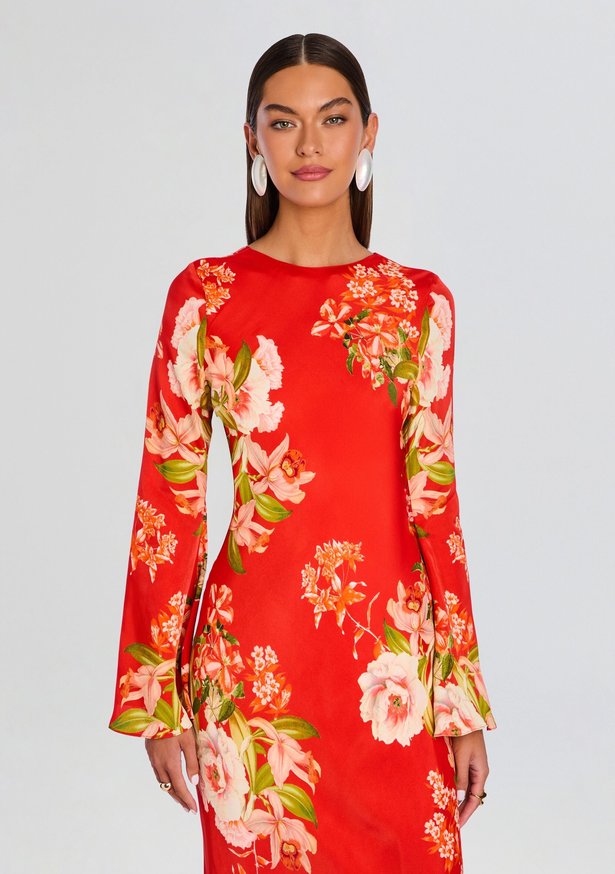 Hibi Back Ties Maxi Dress