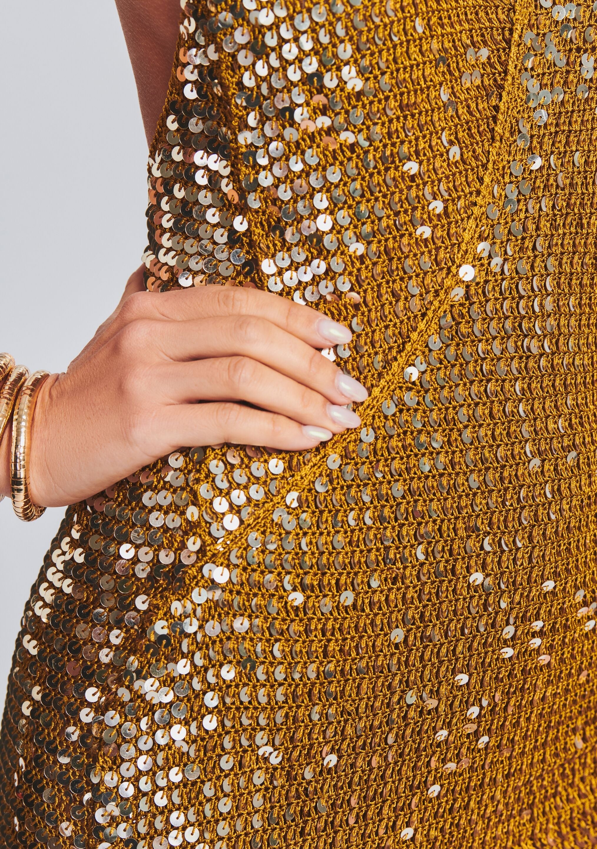 Broadway Sequin Crochet Dress